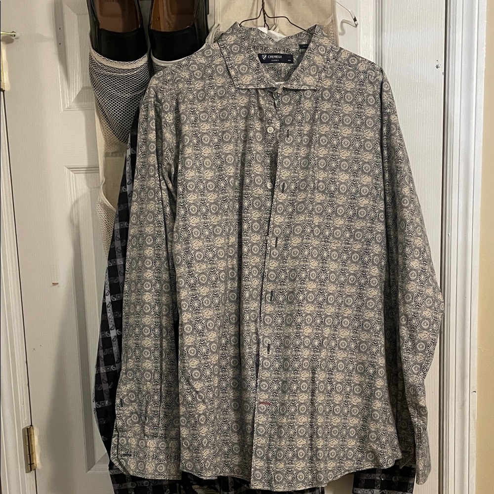 Cremieux XL Geometric Button-Down Shirt